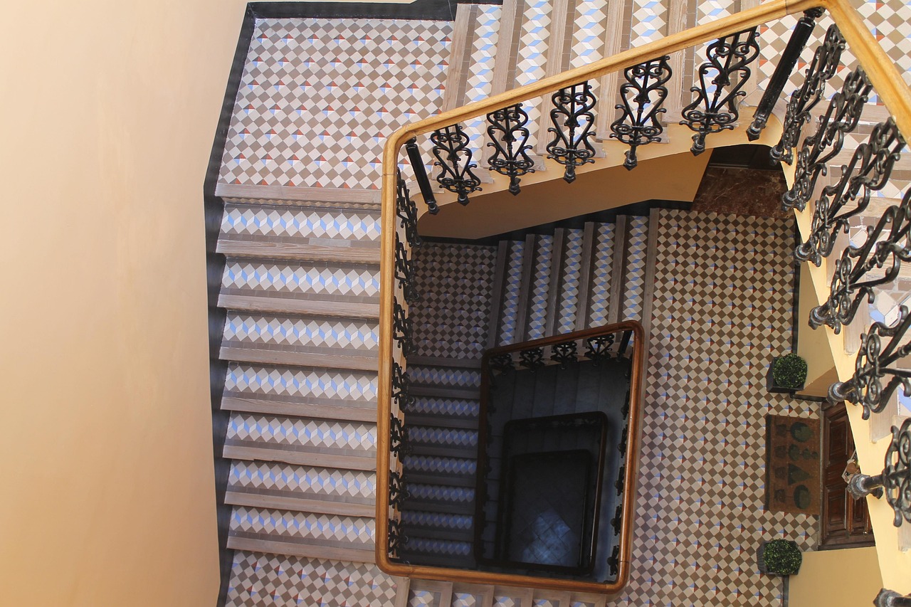 stairs, mosaics, architecture, handrail, stairs, stairs, stairs, stairs, stairs, mosaics, handrail, handrail, handrail
